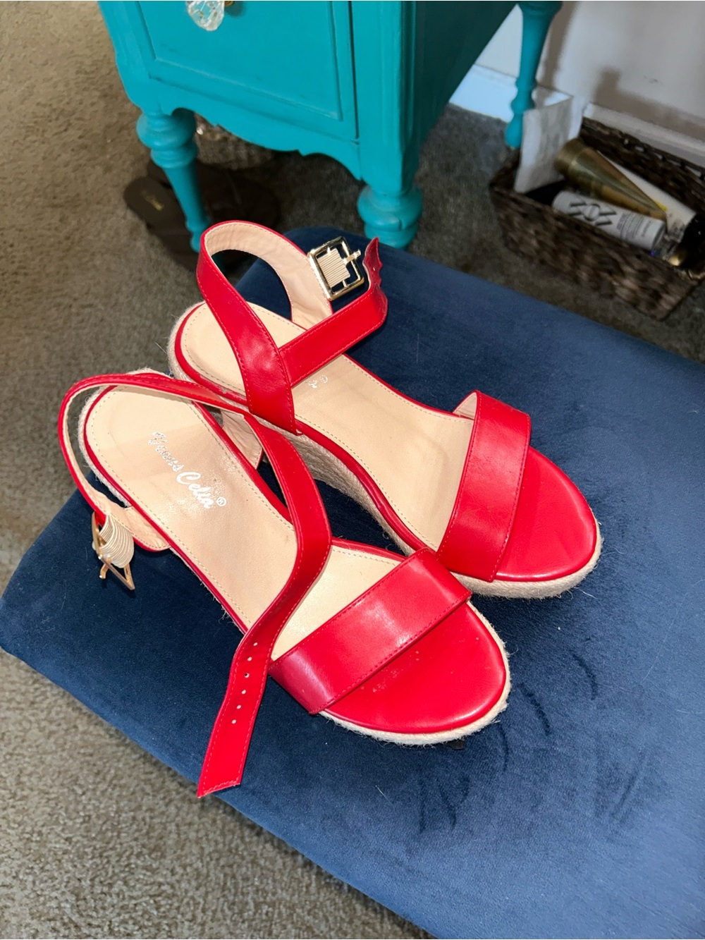 Red Women's Slingback Sandals - Classic Summer Style